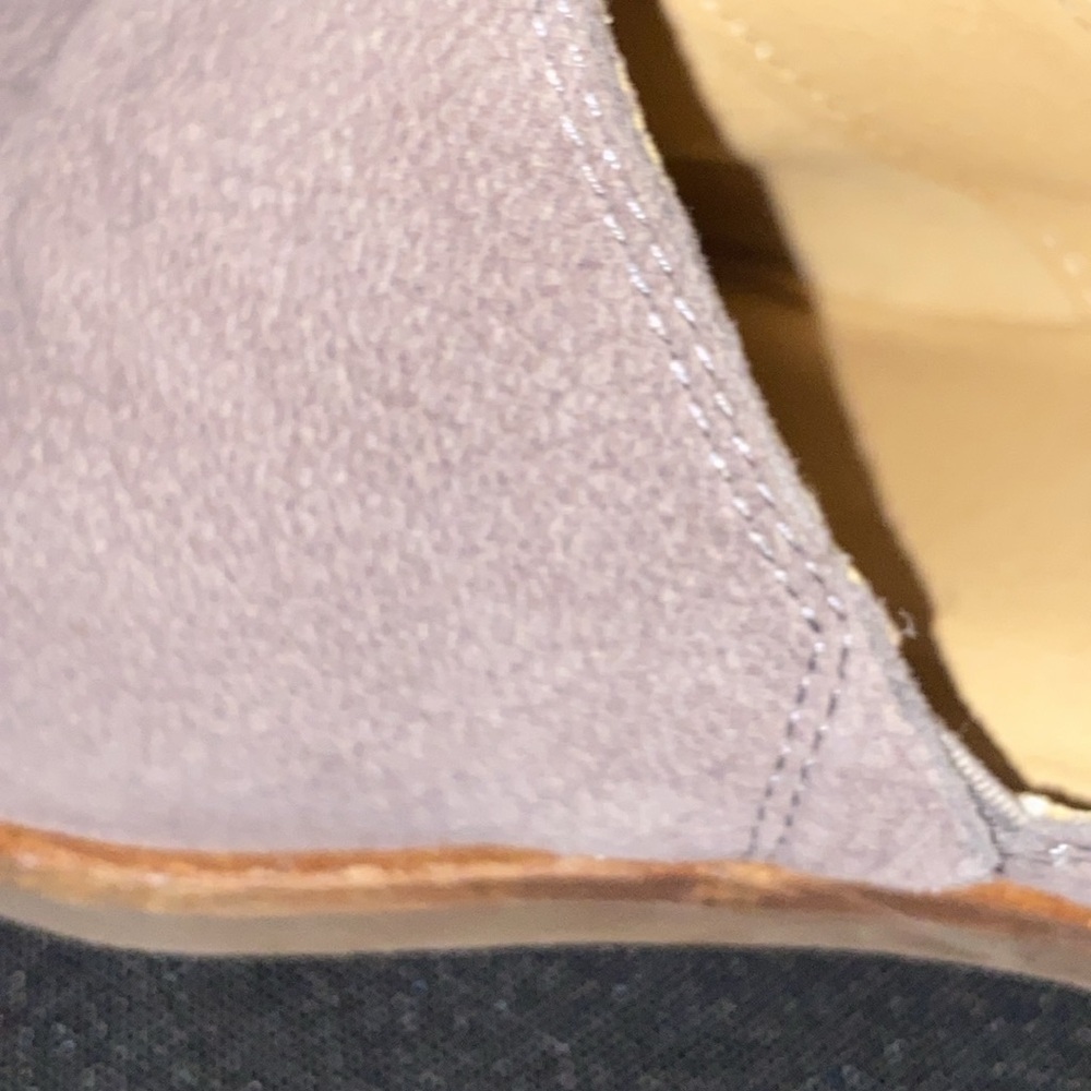 EUC Lucky Brand  MORIAH Gray PEBBLED LEATHER SLIPON LOAFER CLEAN SHOES WO SIZE 9 - Picture 12 of 13